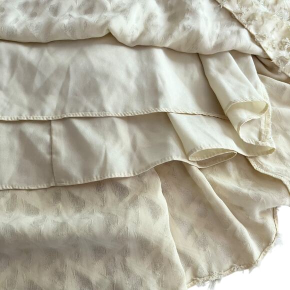 Zara Voluminous Yellow Textured Weave Puff Sleeve Midi Dress Size XS 2339/301 - Picture 13 of 15